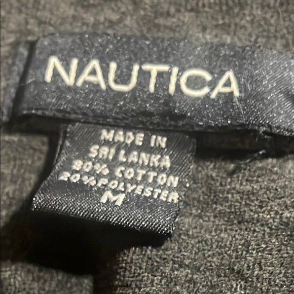 Nautica Velour Grey Quarter -Zip Pullover Sz M Mens - Picture 7 of 10